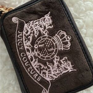Juicy Couture Brown and Pink Zippered Pouch